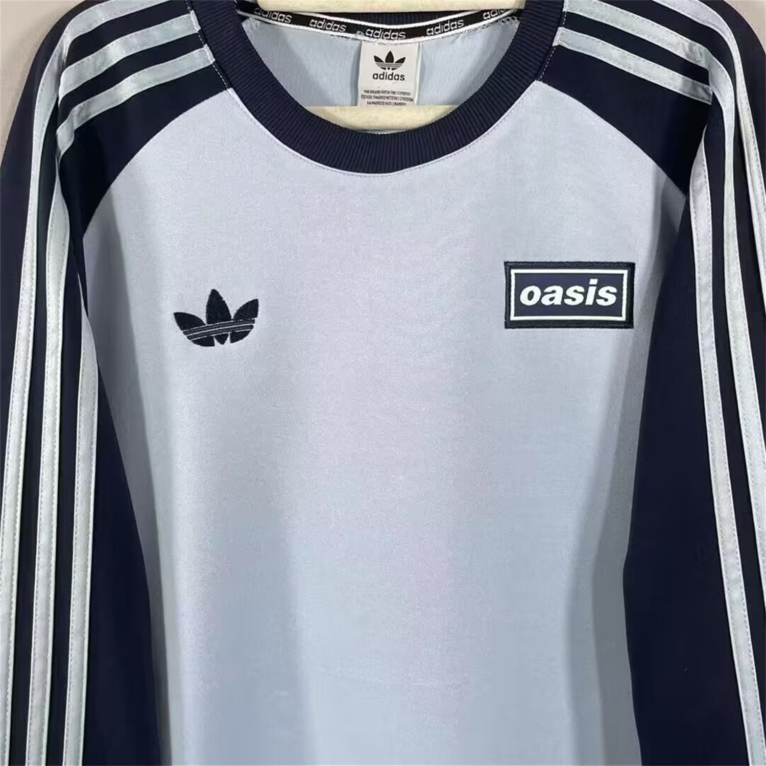 Adidas 25-26 Oasis Originals Tour Light Blue Long Sleeves Jersey - Fans Version - Unitedfutballjersey