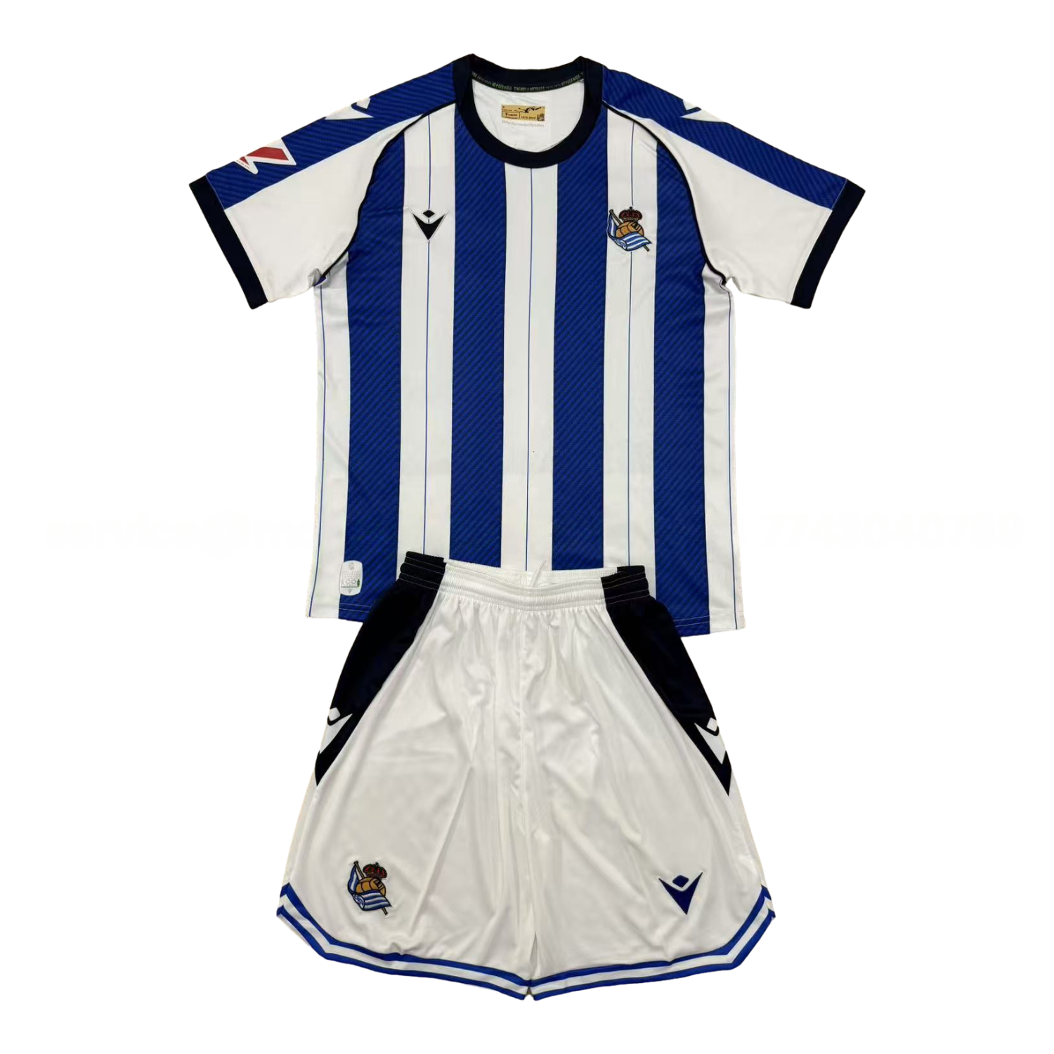 Real Sociedad 25-26 Home Men's Adult Jersey Set - Fans Version - Unitedfutballjersey