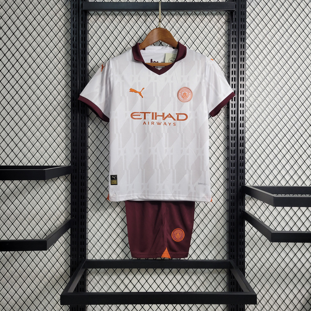 Manchester City 23-24 Away Kids Kit - Unitedfutballjersey