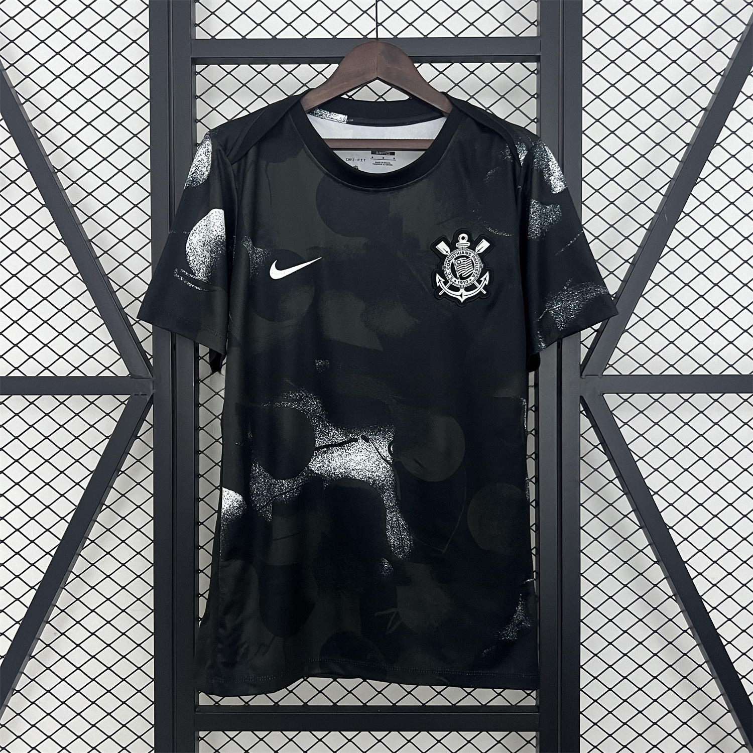 Corinthians 2025-26 Black Training Jersey - Fans Version - Unitedfutballjersey
