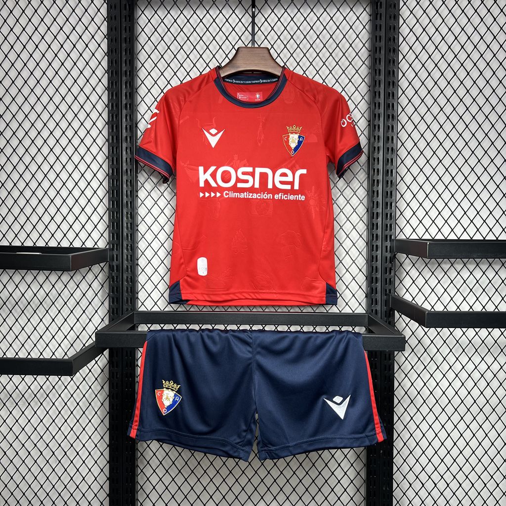 Osasuna 24-25 Home Stadium Kids Kit - Unitedfutballjersey