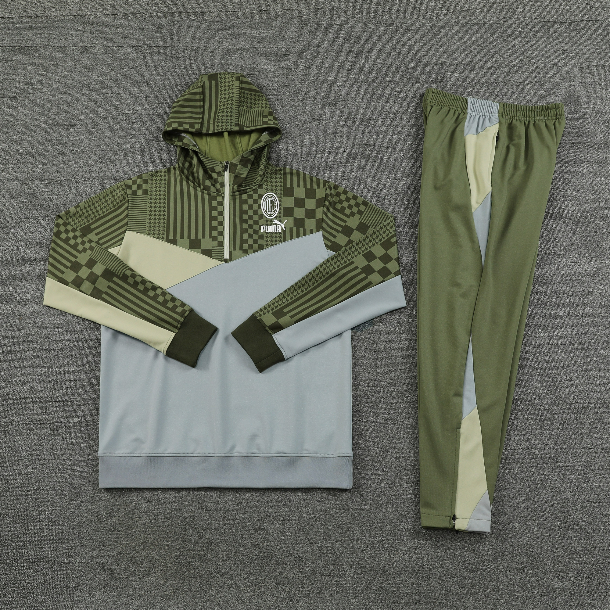 AC Milan 23-24 Men's Training Hoodie + Pants - Unitedfutballjersey