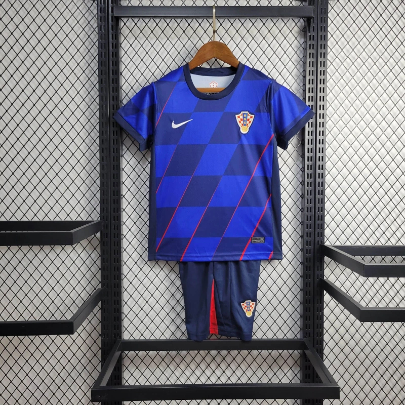 Croatia 2024 Away Stadium Kids Kit - Unitedfutballjersey