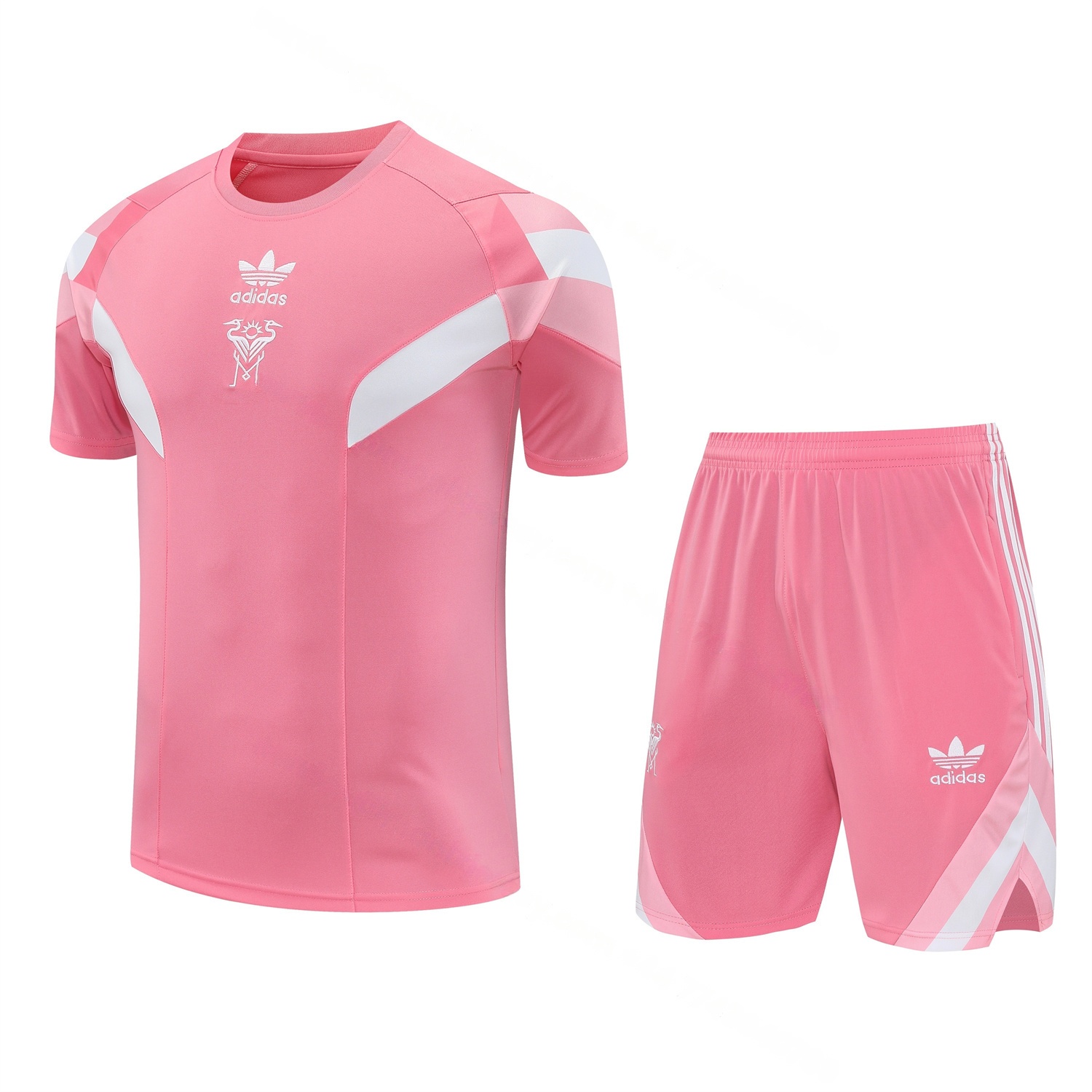 INT M.A.M 25-26 Short-Sleeve Training Set - Pink Top & Pink Shorts - Unitedfutballjersey