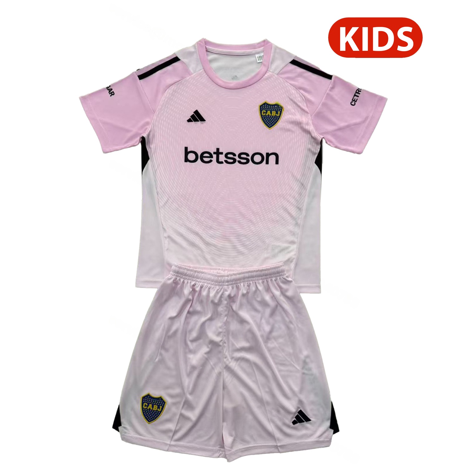 Boca Juniors 25-26 Pink Goalkeeper Kids Kit - Unitedfutballjersey