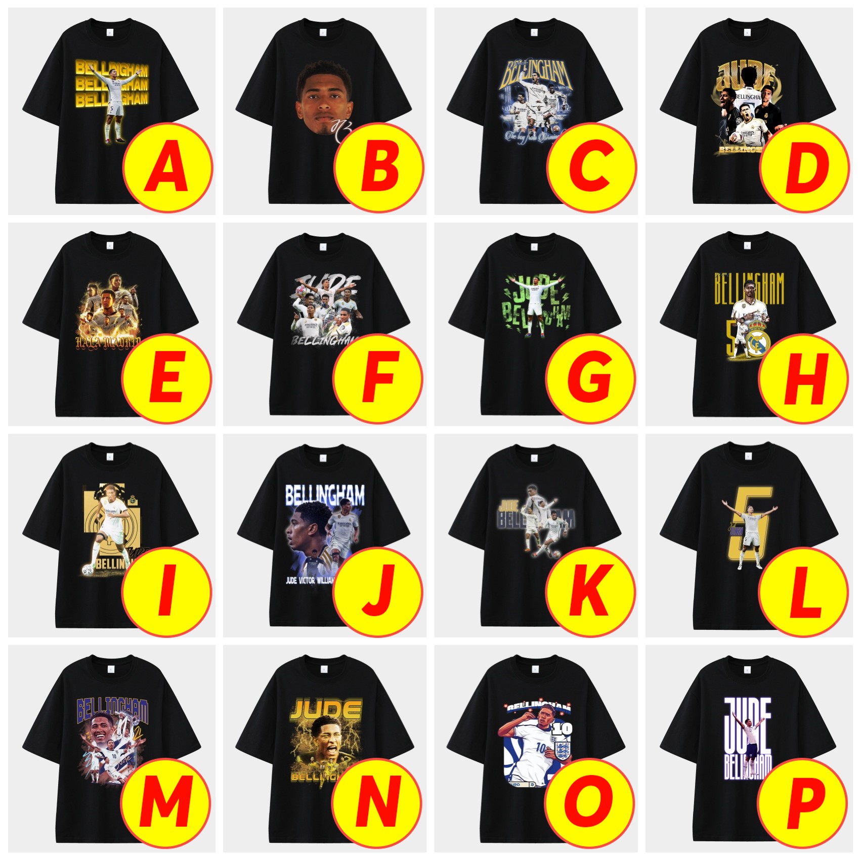 Bellingham Real Madrid England 24-25 25-26 Unisex Pure Cotton T-shirt - Unitedfutballjersey