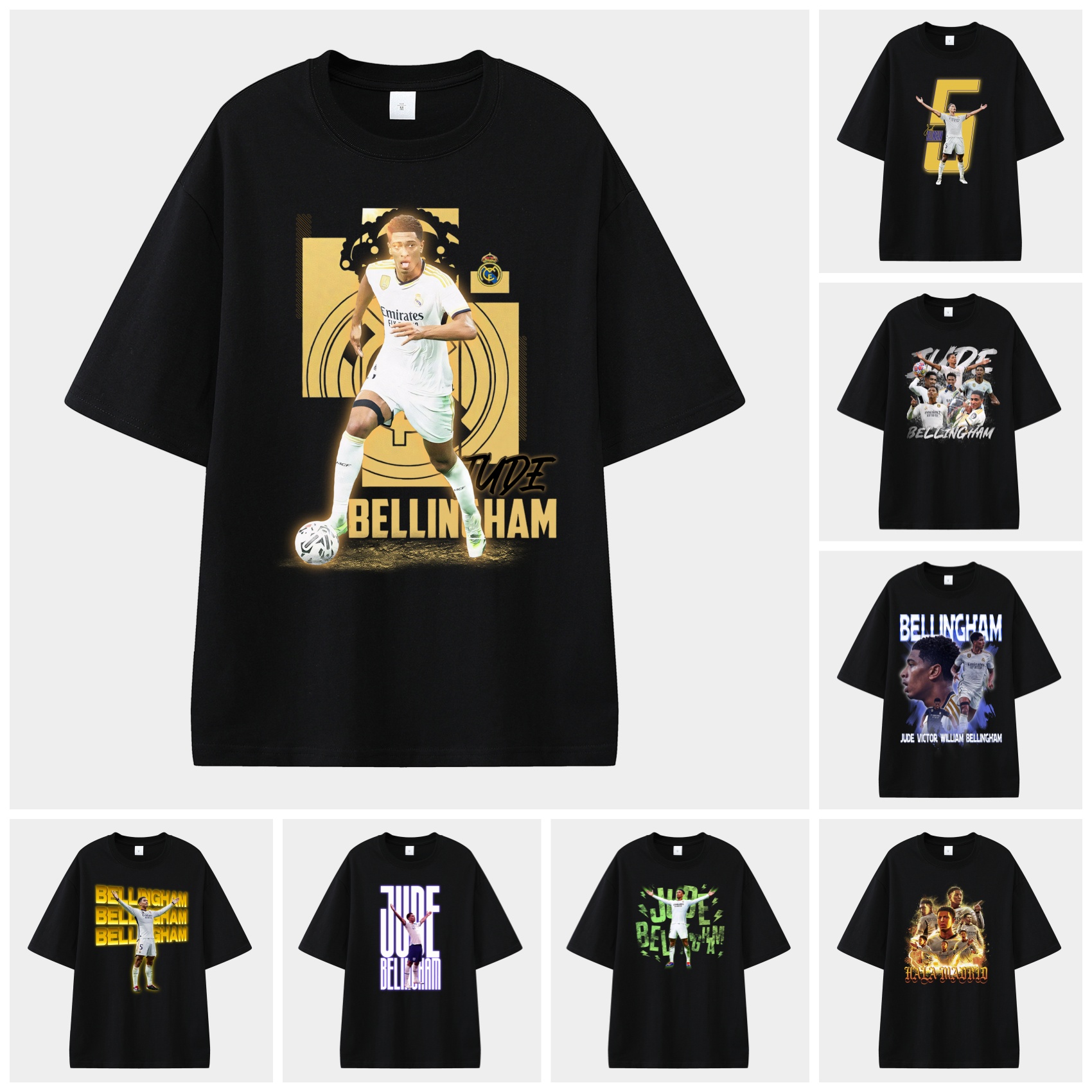 Bellingham Real Madrid England 24-25 25-26 Unisex Pure Cotton T-shirt - Unitedfutballjersey