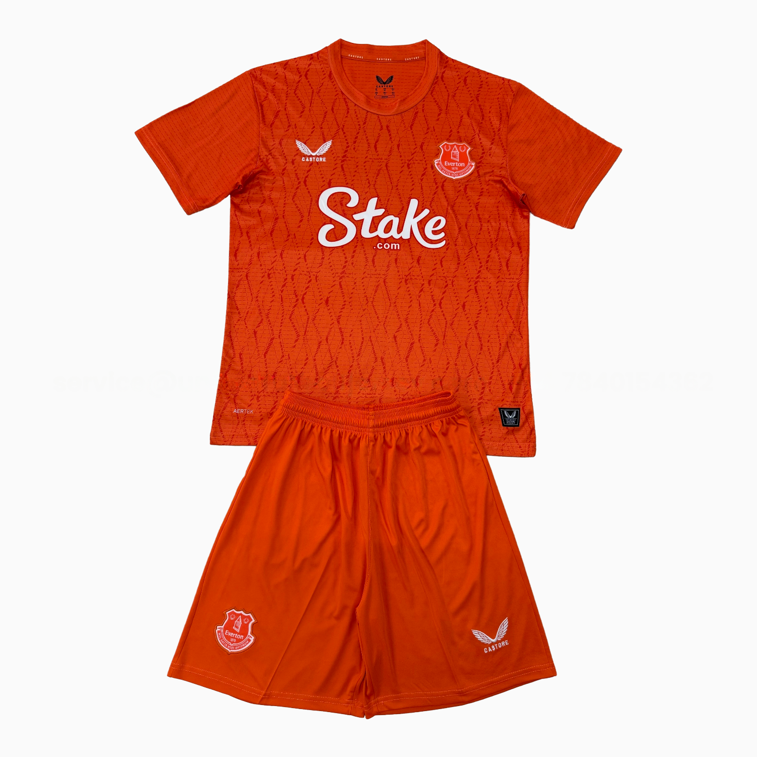 Everton 25-26 Orange Goalkeeper Men's Adult Jersey Set - Fans Version - Unitedfutballjersey