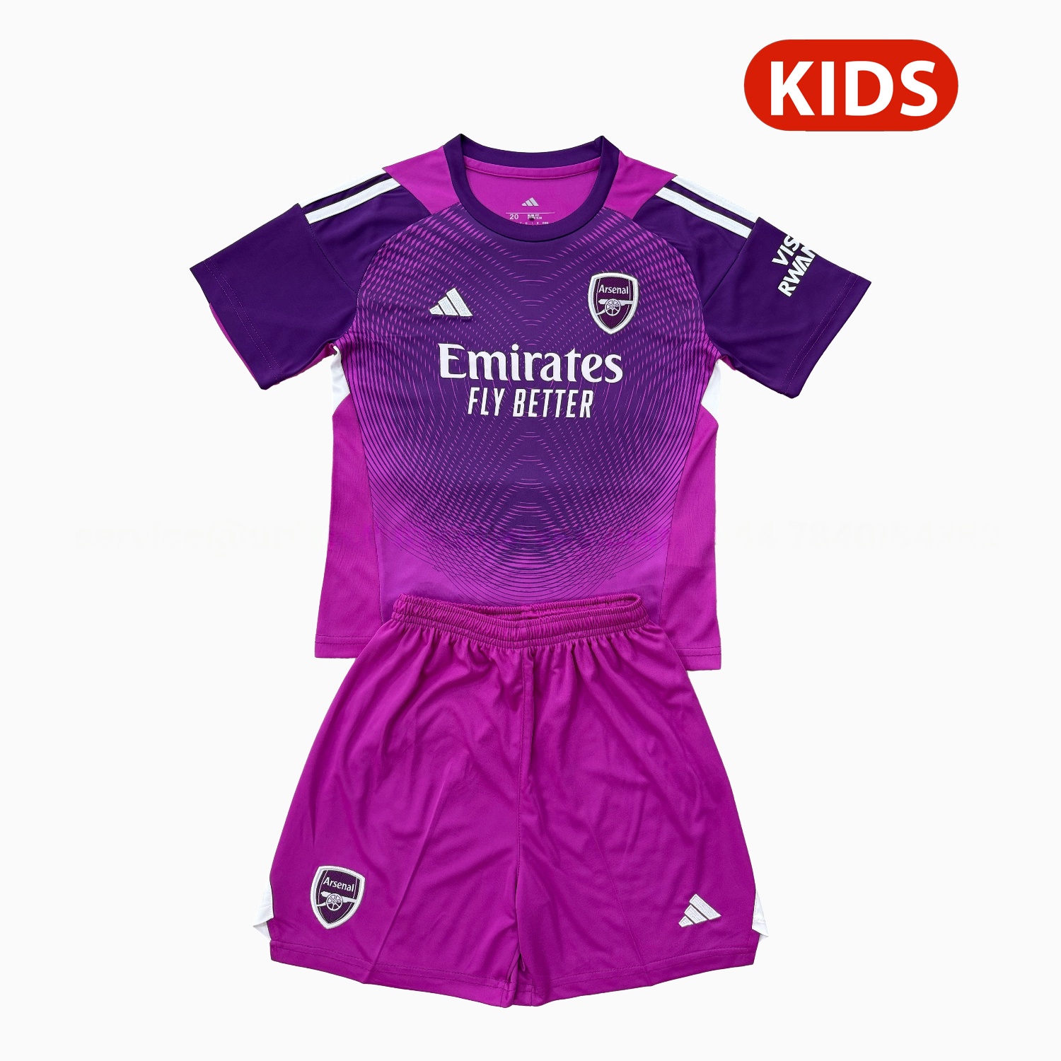 Arsenal 25-26 Purple Goalkeeper Kids Kit - Unitedfutballjersey