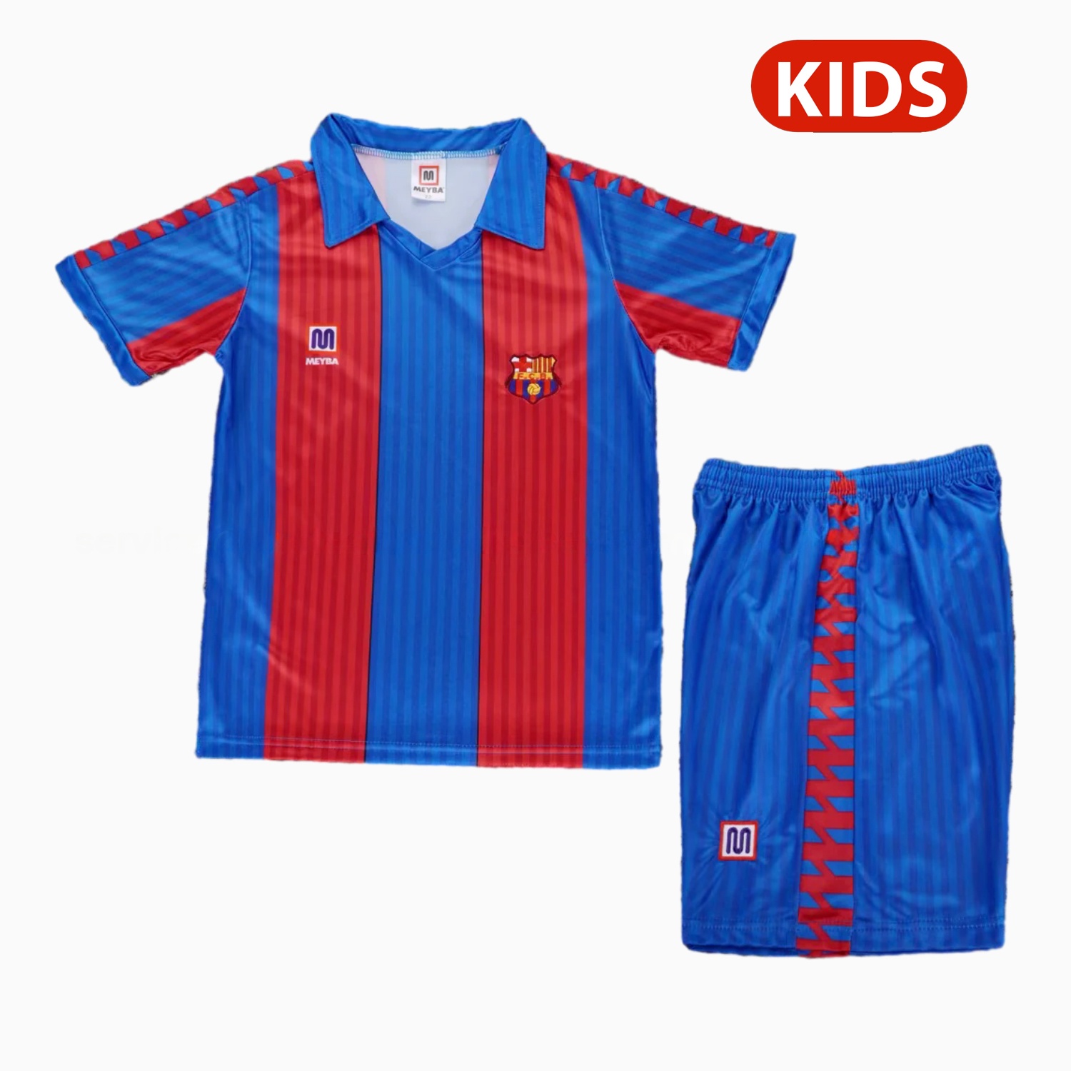 Retro Barcelona 1989-92 Home Kids Kit - Unitedfutballjersey