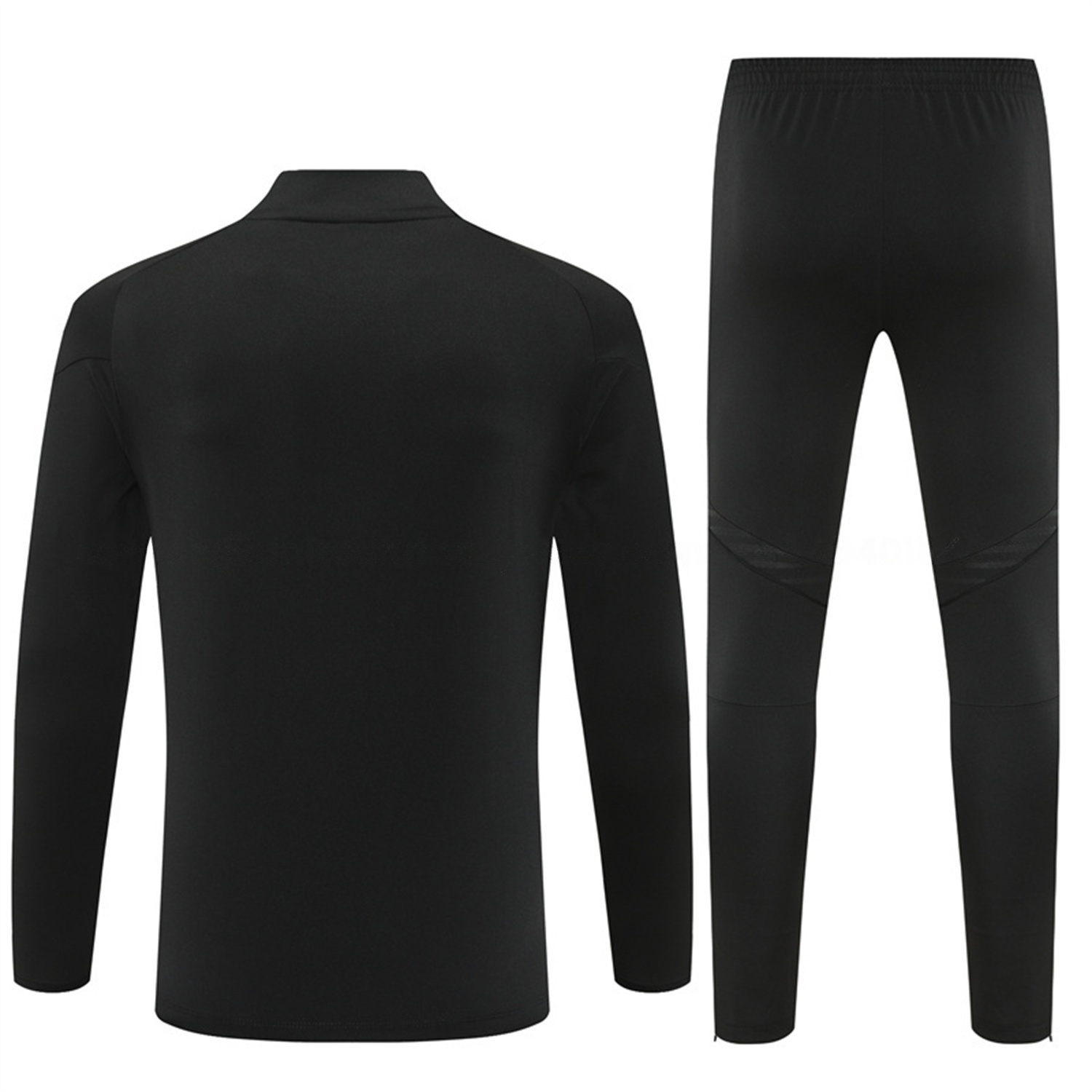 Real Madrid 25-26 Long Sleeve Training Set - Player Version - Yellow Pattern Black Top and Black Pants - Unitedfutballjersey