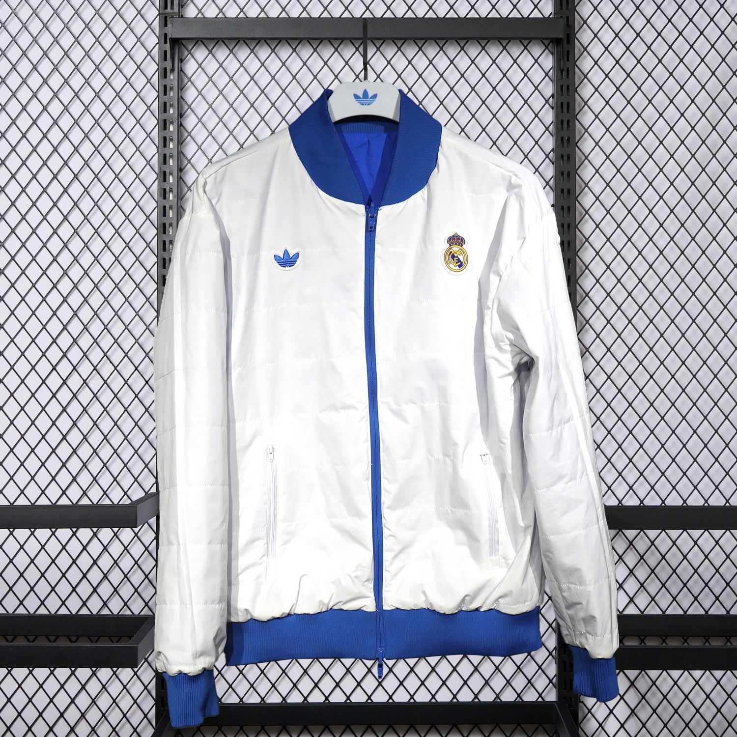 Real Madrid 25-26 Double Sided Reversible Windbreaker - Blue & White - Unitedfutballjersey