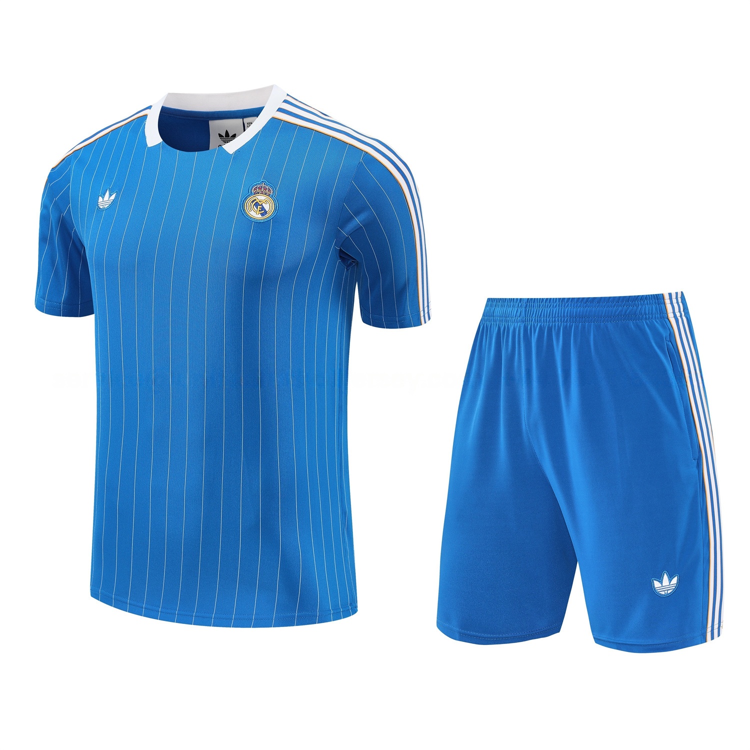 Real Madrid 25-26 Short-Sleeve Training Set - Blue Vest & Blue Shorts - Unitedfutballjersey