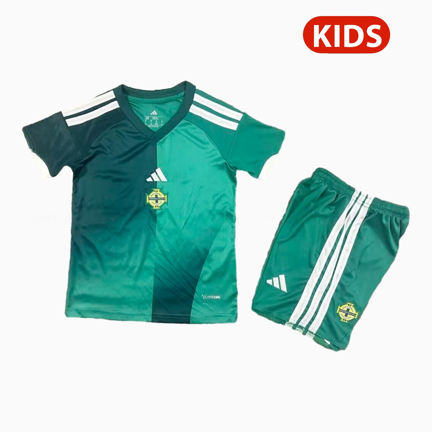 Northern Ireland 25-26 Home Kids Kit - Unitedfutballjersey