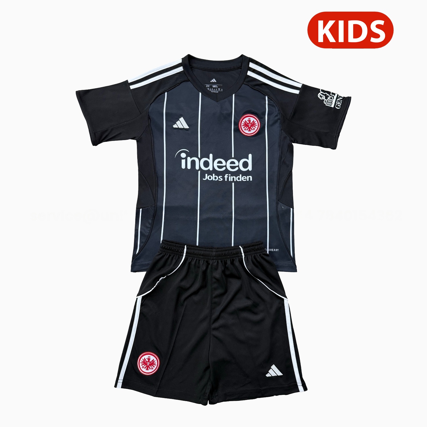 Frankfurt 25-26 Champions League Home Kids Kit - Unitedfutballjersey