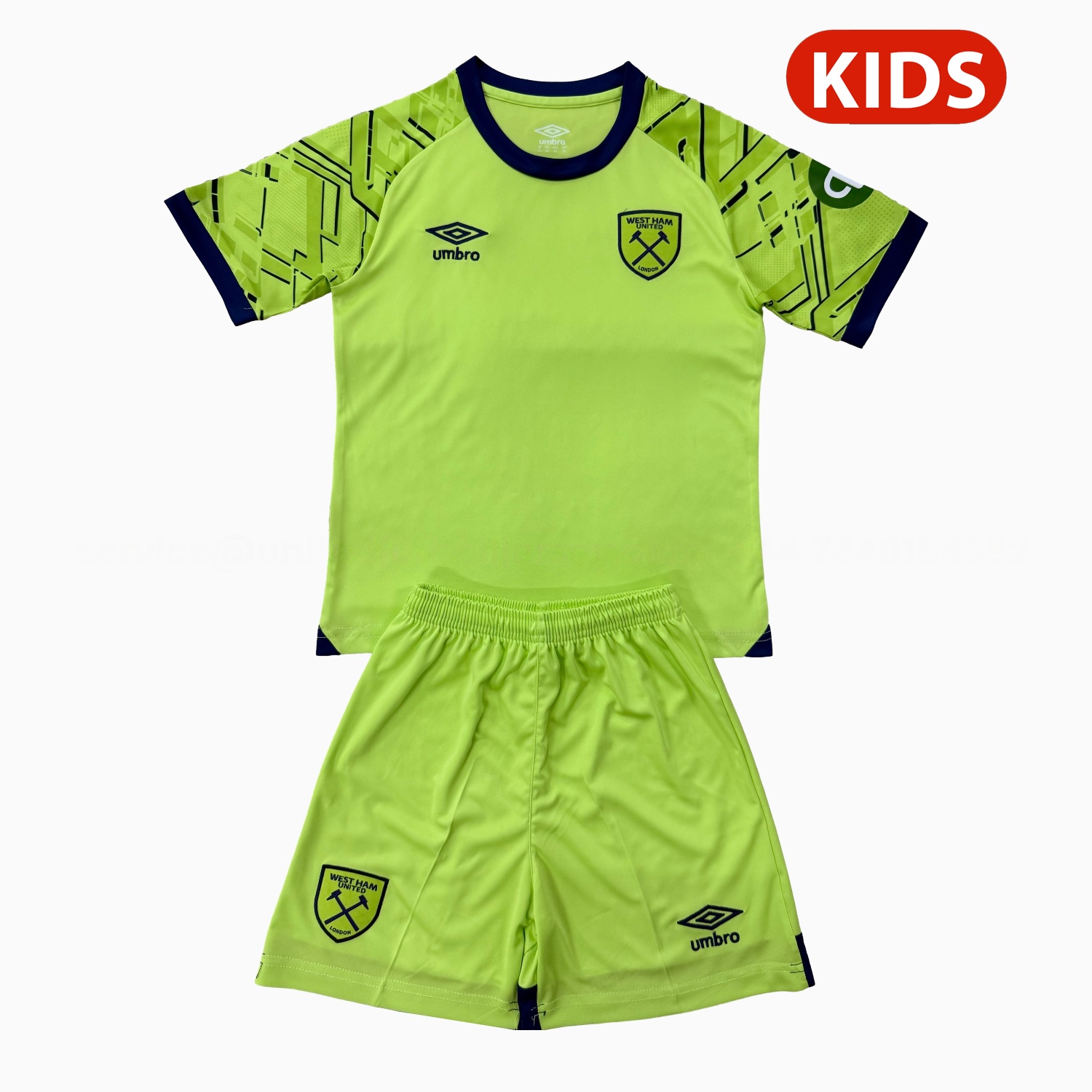 West Ham United 25-26 Green Goalkeeper Kids Kit - Unitedfutballjersey