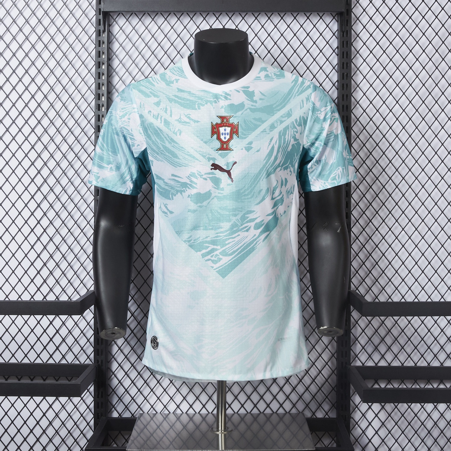 Portugal 2026 Away White And Cyan Jersey - Player Version - Unitedfutballjersey