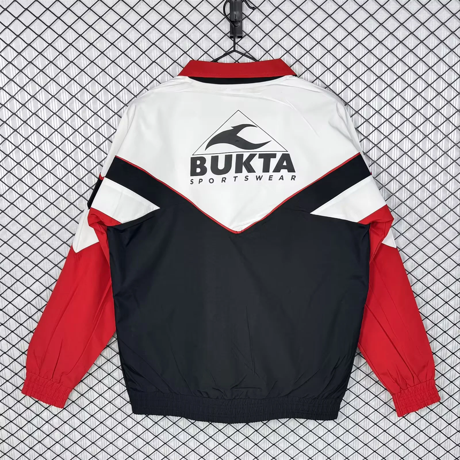Retro Sevilla 1992-93 Home Windbreaker Jacket - Black And Red - Unitedfutballjersey