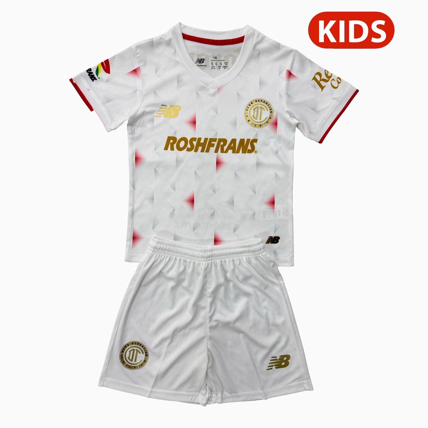 Toluca 25-26 Away White Kids Kit - Unitedfutballjersey