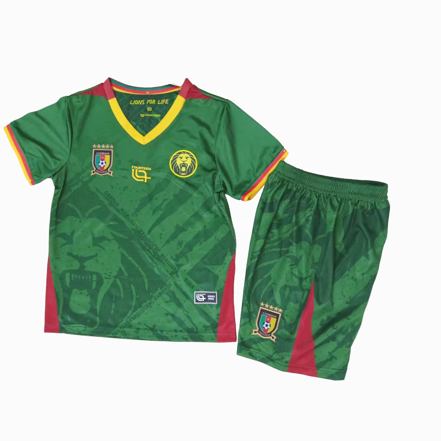 Cameroon 25-26 Home Kids Kit - Unitedfutballjersey