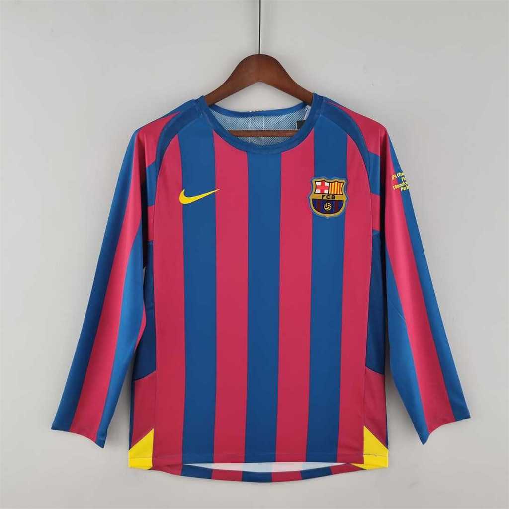 B.A.R.S.A Retro 05-06 Home Long Sleeve Jersey - UEFA Champions League Final - Unitedfutballjersey
