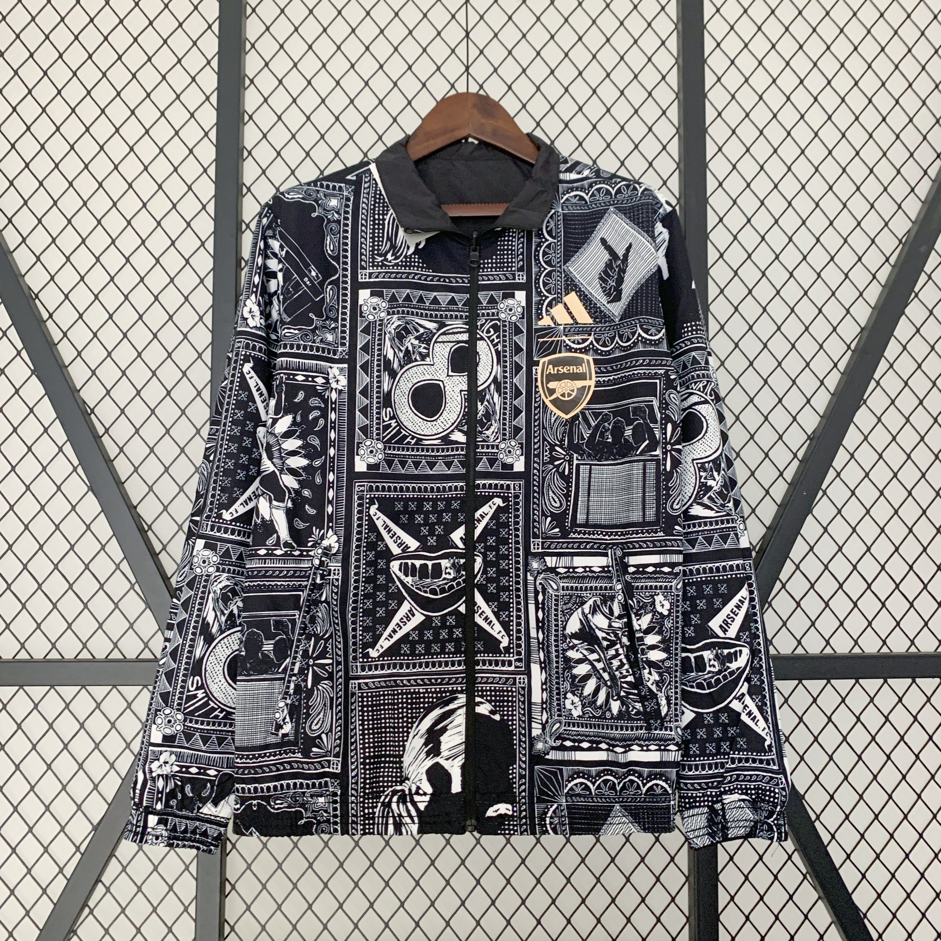 Arsenal x I-a-n.W-r-i-g-h-t Limited Edition 23-24 Player Reversible Windbreaker - Unitedfutballjersey
